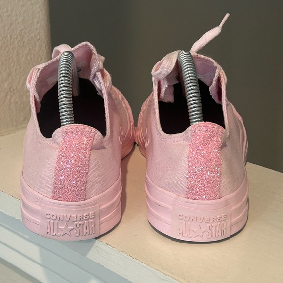 Converse Pink Glitter Toe Shoes Canvas Low Women 8 Chuck Taylor All Star Ox - Picture 7 of 9